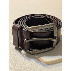 Levi's Leather Belt Women L 38-40 Brown Silver Buckle Casual Accessory